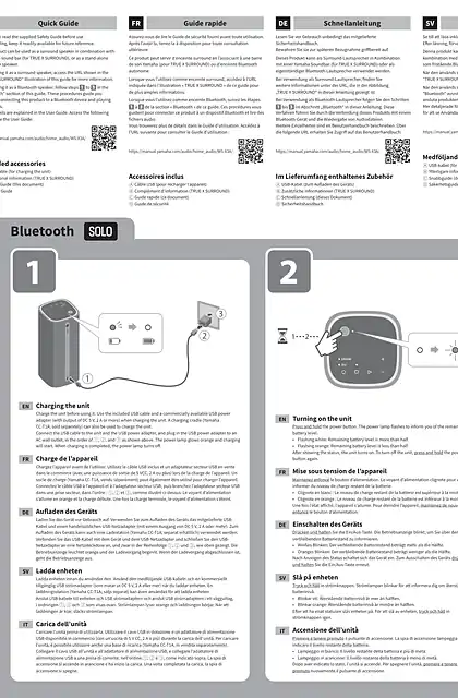 yamaha雅马哈WS-X3A Quick Guide